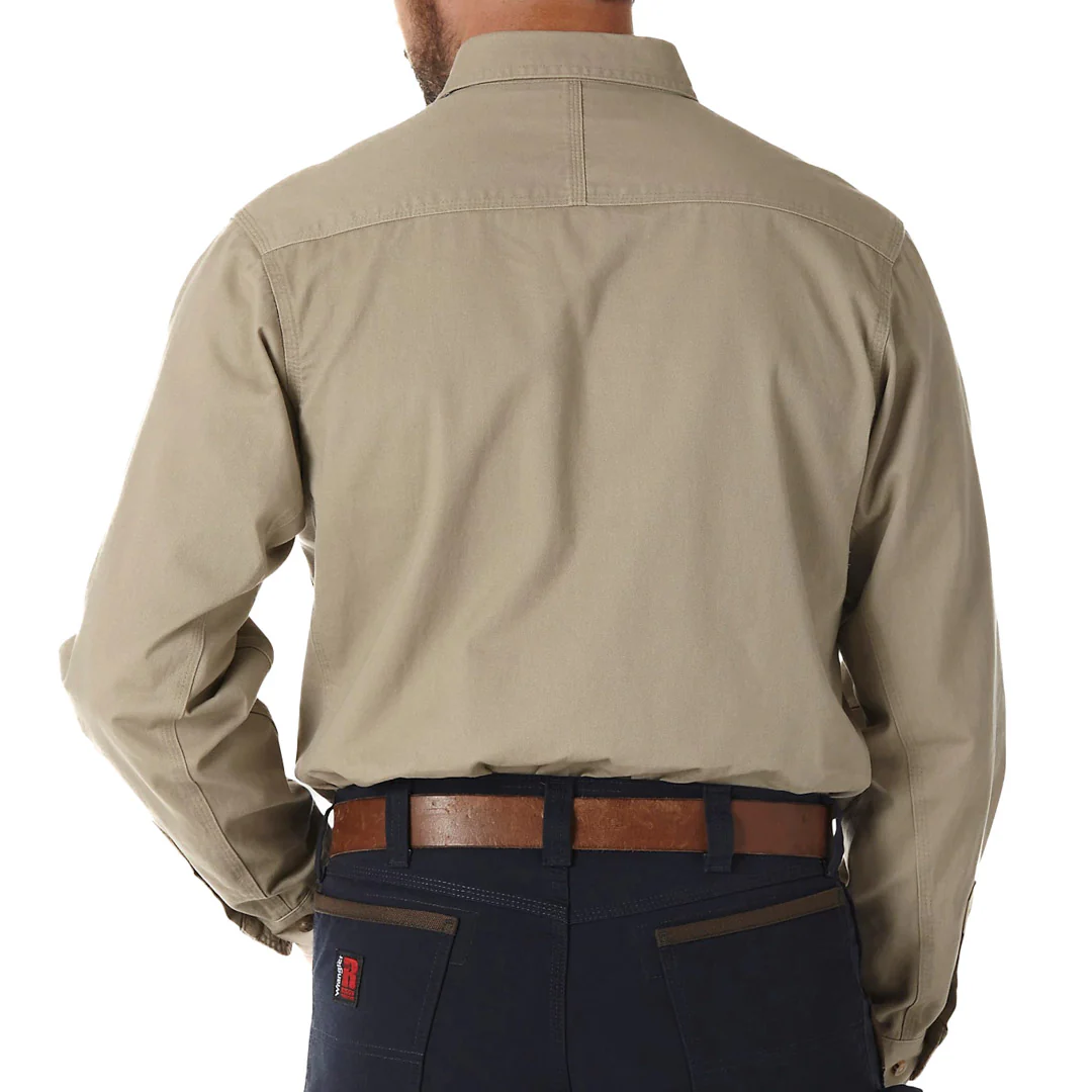 Wrangler RIGGS Workwear Men's Solid Twill Button-Down Shirt