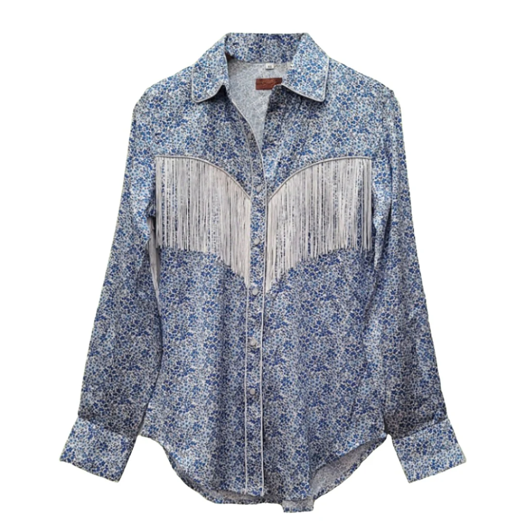 Scully Women's Rodeo Fringe Snap Shirt