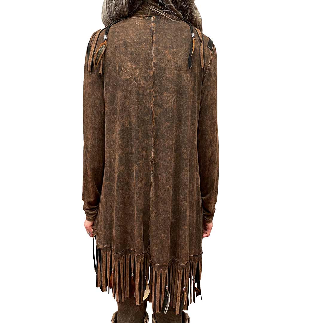 Pat Dahnke Women's Fringe Long Shawl Jacket