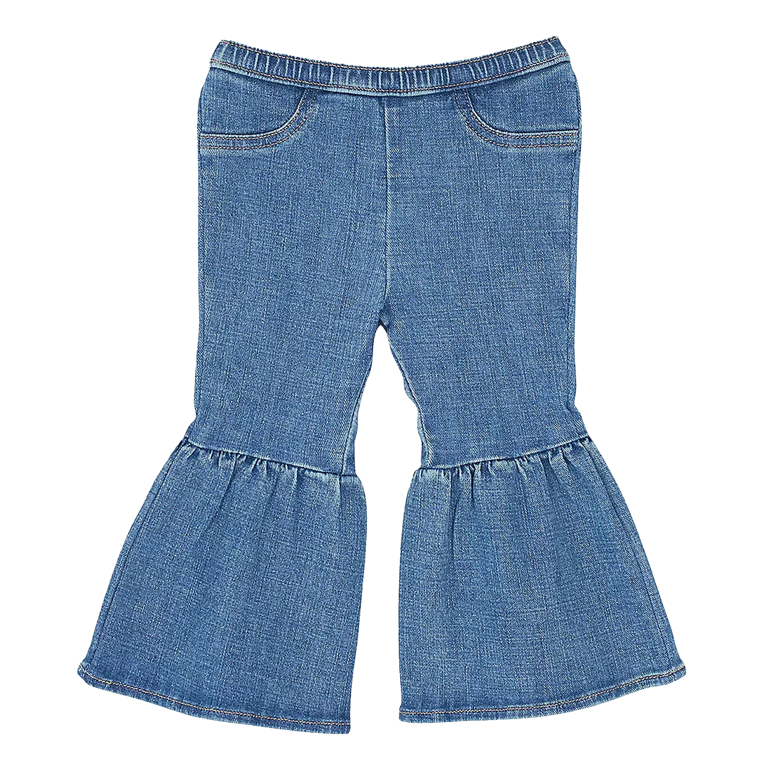 Wrangler Girls' Ruffle Leg Flare Jeans