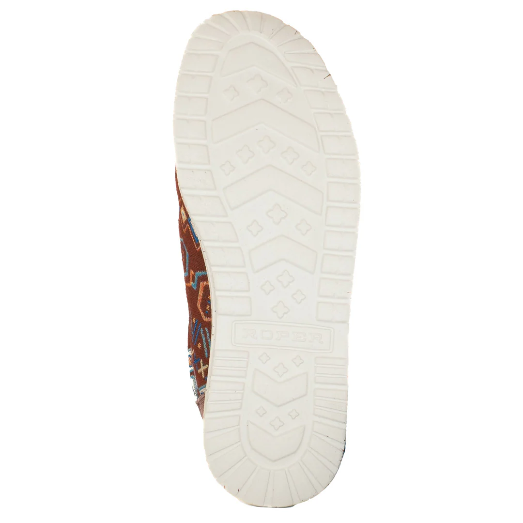 Roper Women's Aztec Print Canvas Slip-On Shoes