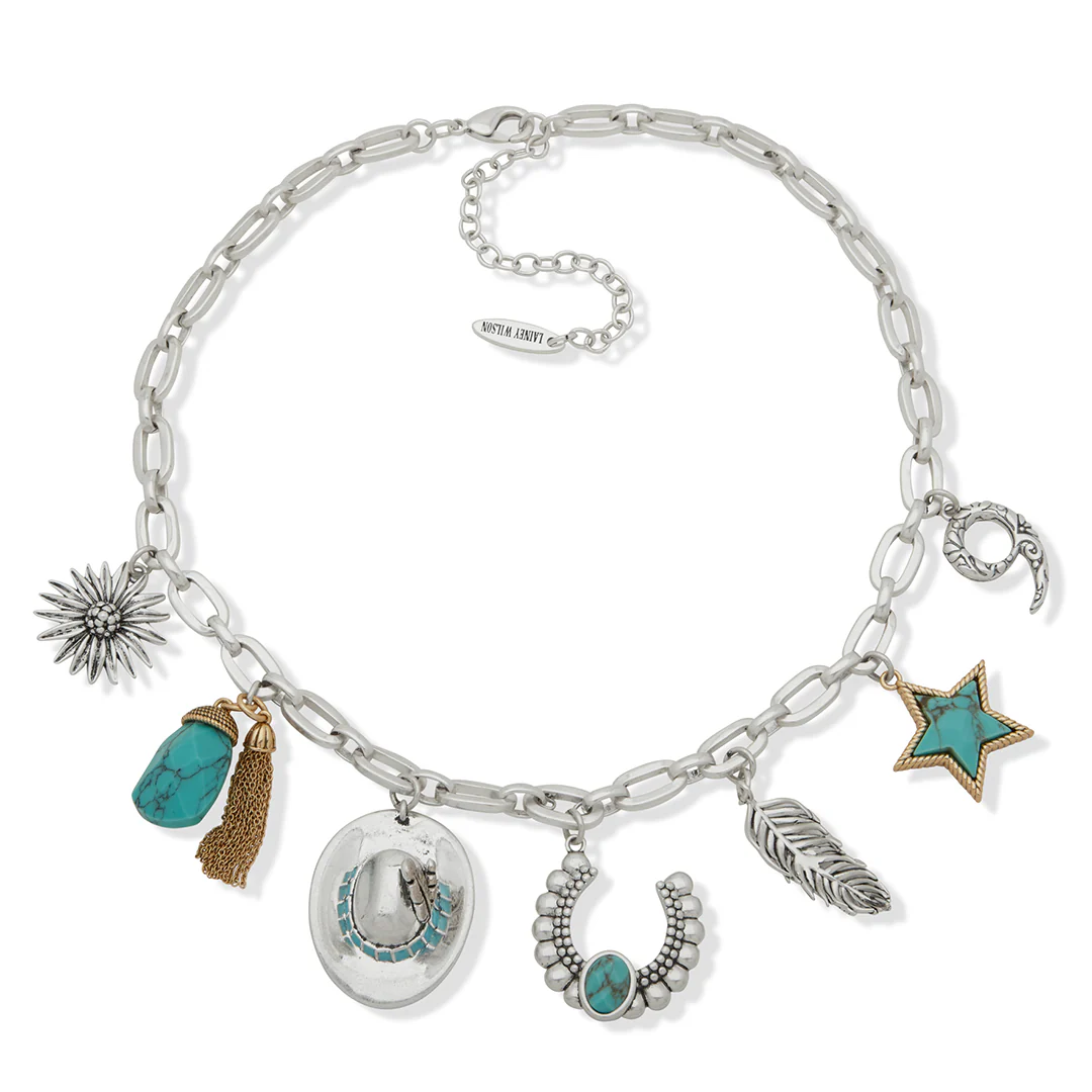 Lainey Wilson Stone Chain Charm 16 Necklace