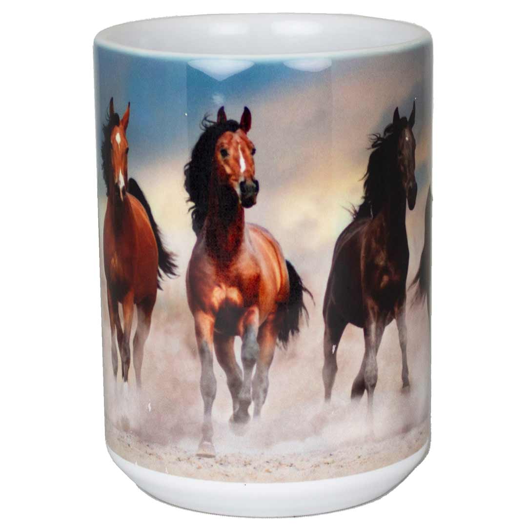 Nature's Window Running Horses Mug