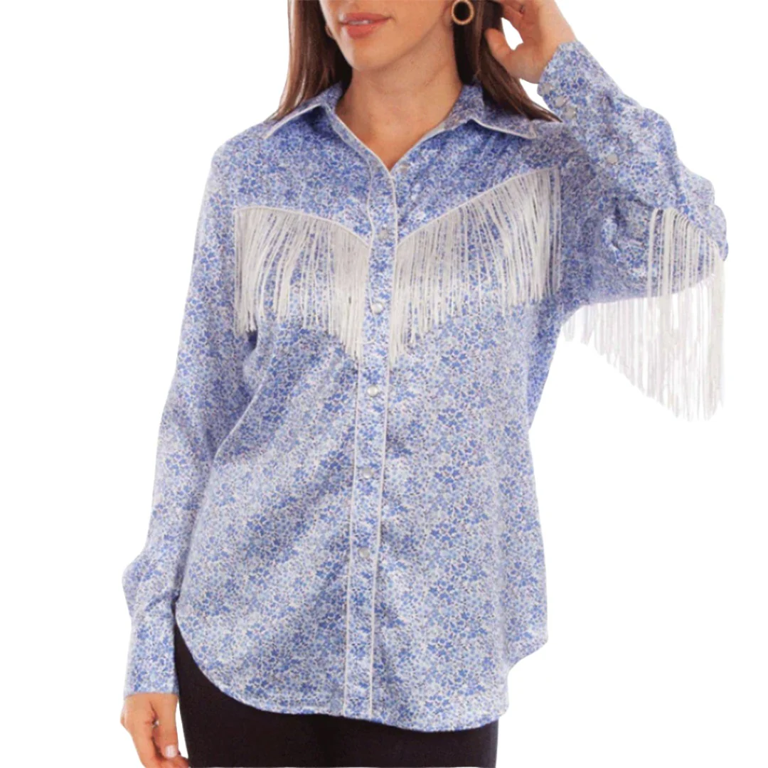 Scully Women's Rodeo Fringe Snap Shirt