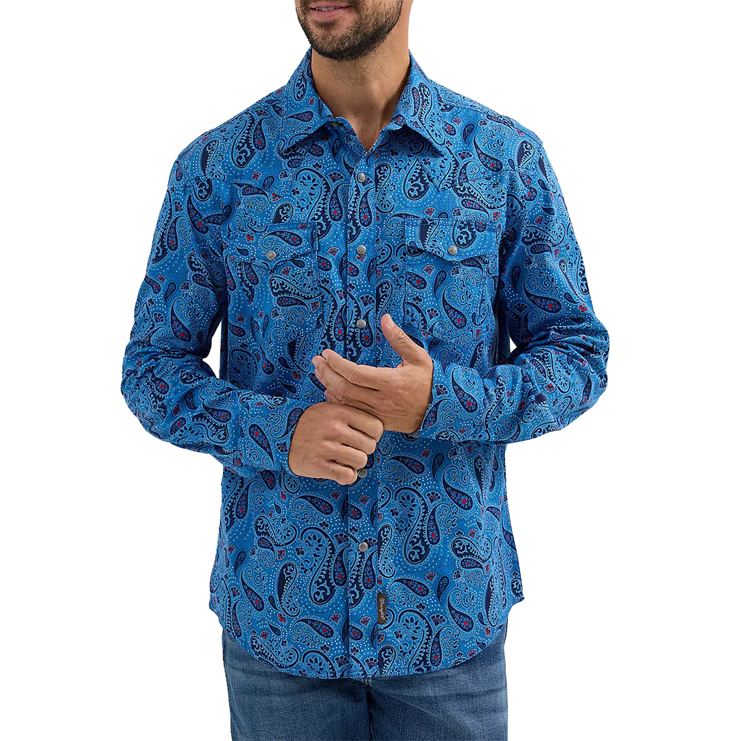 Wrangler Men's Retro Premium Long Sleeve Snap Shirt