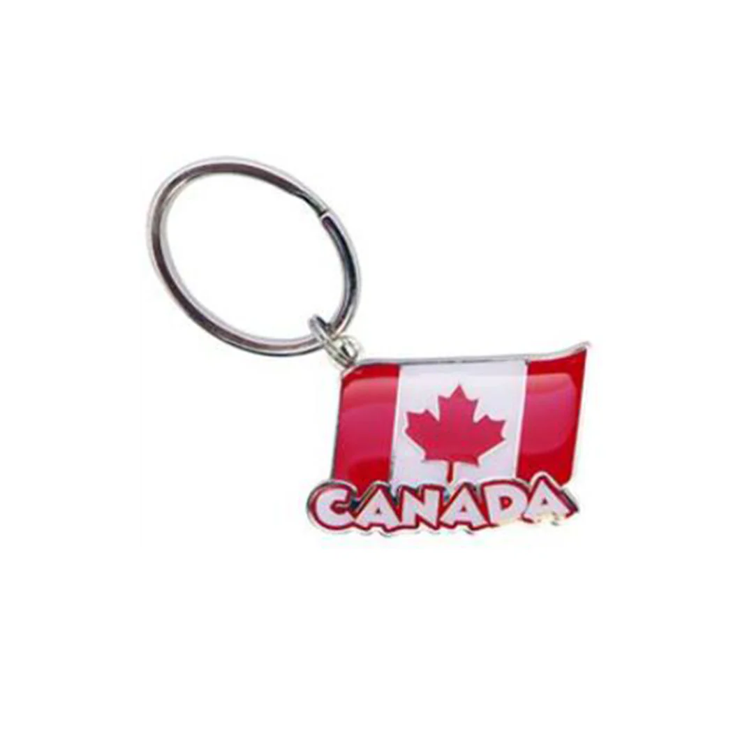 Postcard Souvenirs Canada Flag Key Tag