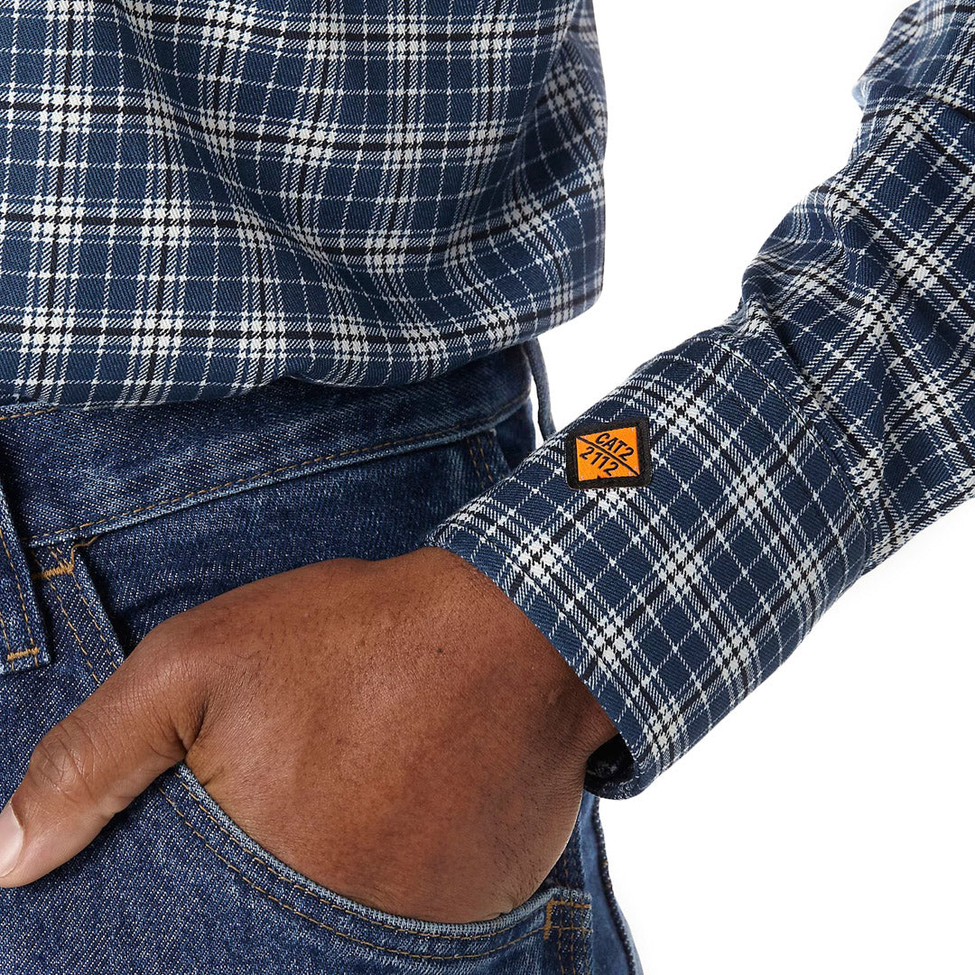 Wrangler Men's Flame Resistant Plaid Work Shirt
