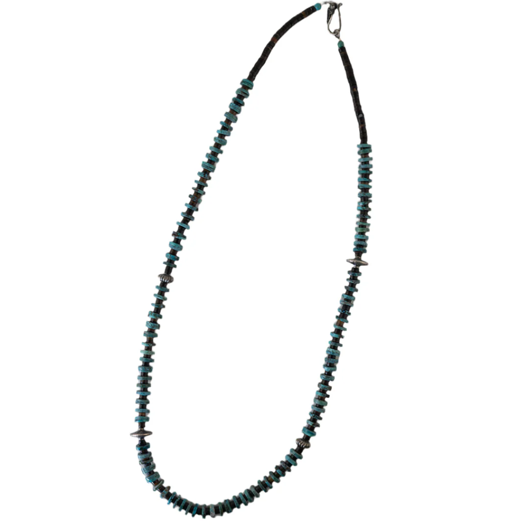 Paige Wallace Heishi Disks With Shell Necklace