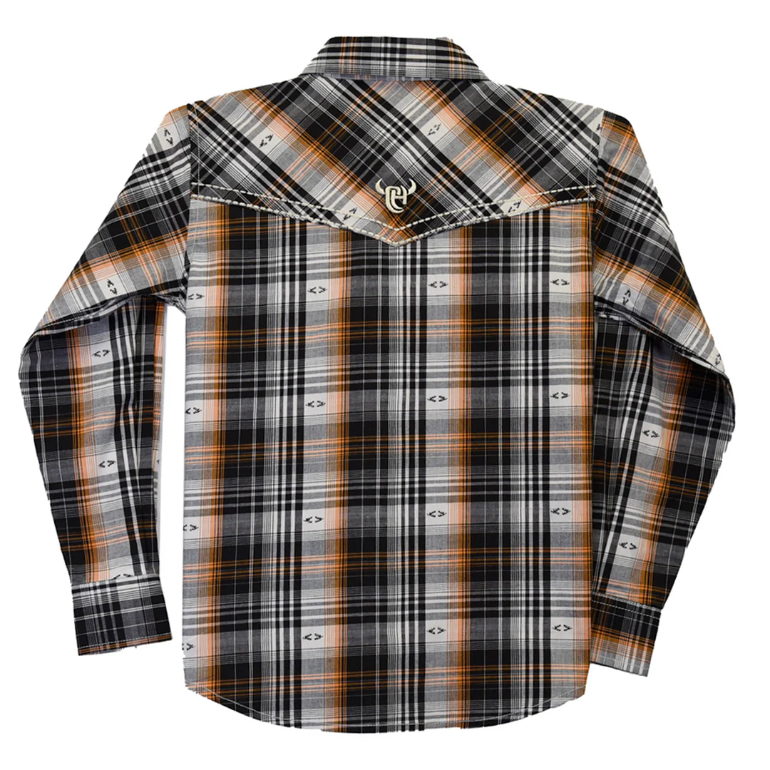 Cowboy Hardware Boys' Plaid Print Snap Shirt