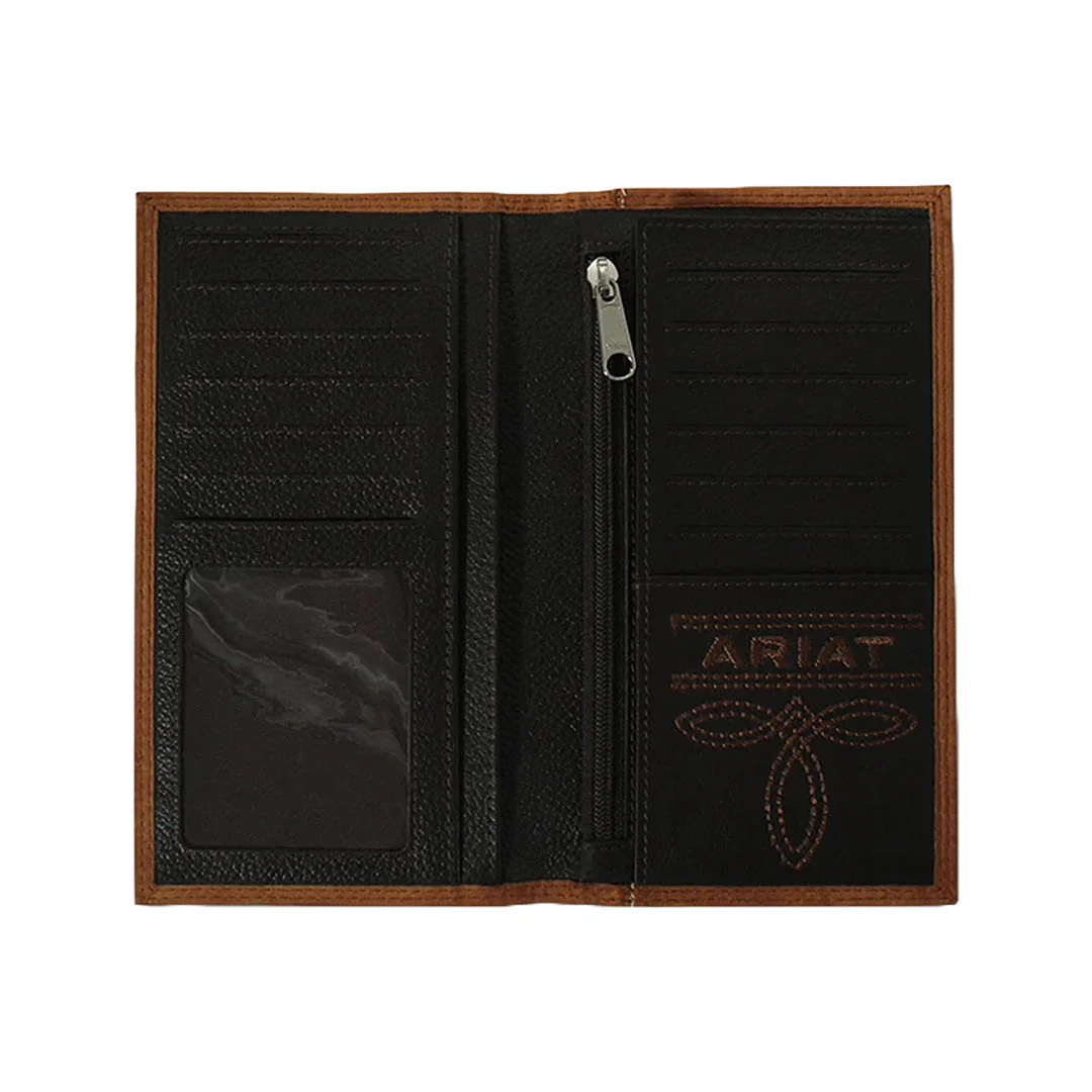Ariat Men's Embossed Logo Rodeo Wallet