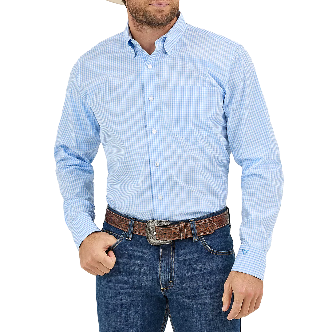 Wrangler Men's Cody Johnson Plaid Long Sleeve Button Shirt