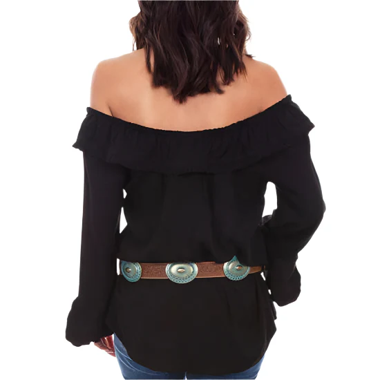 Scully Women's Off Shoulder Button-Down Blouse