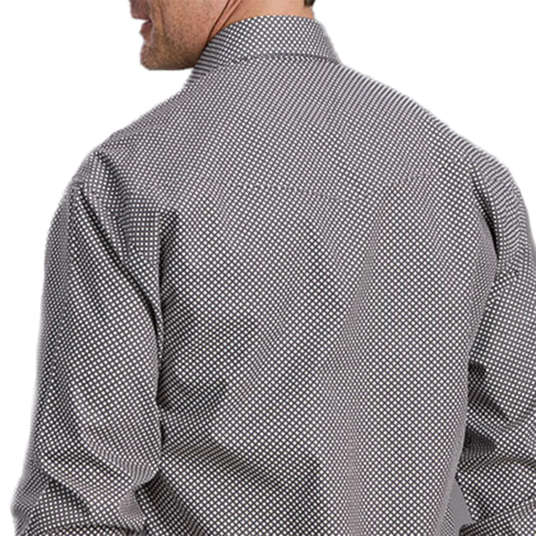 Stetson Men's Black Diamond Geometric Long Sleeve Snap Shirt