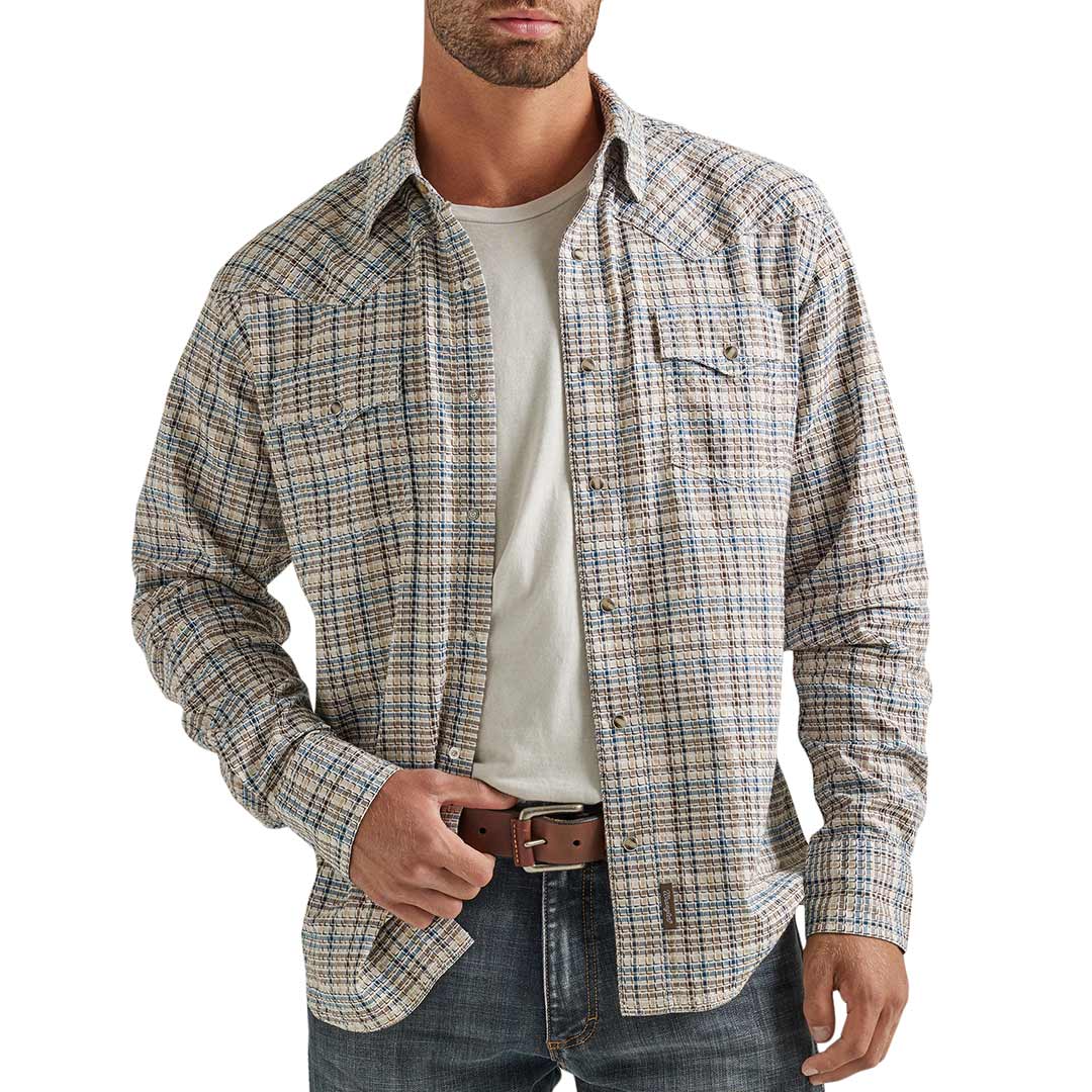 Wrangler Men's Retro Premium Plaid Snap Shirt