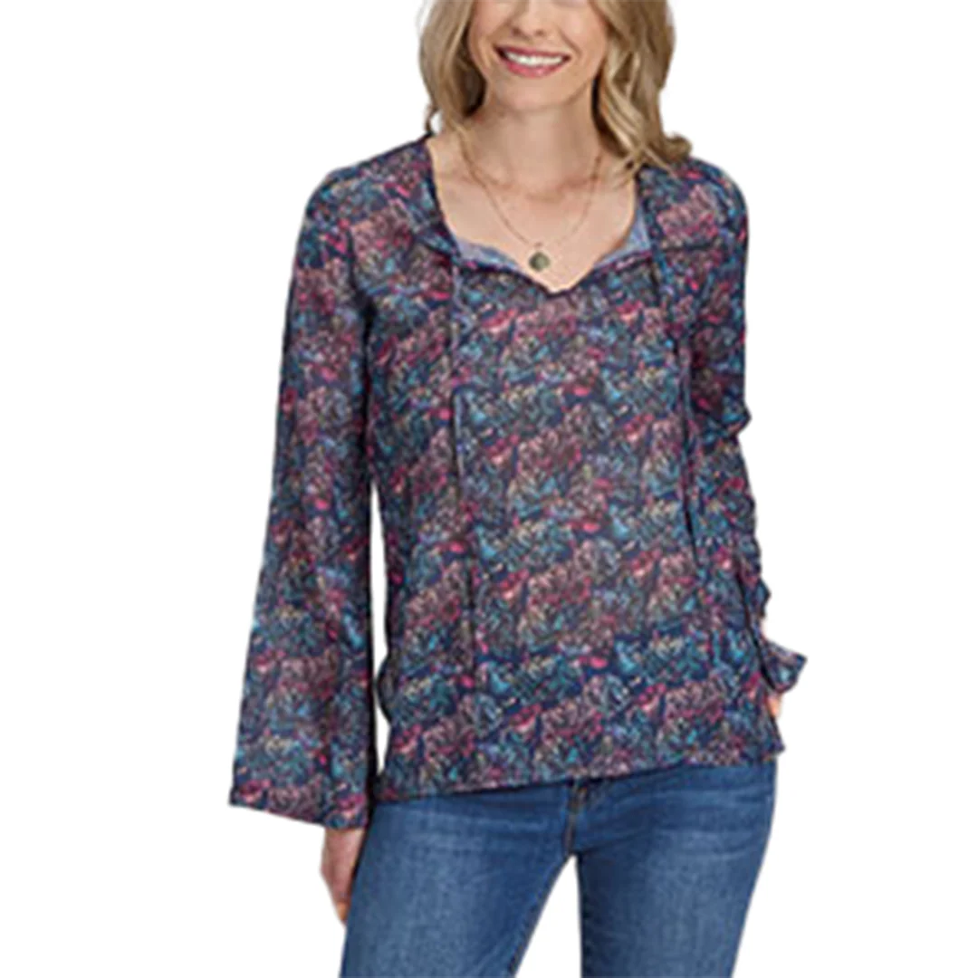 Roper Women's Romantic Floral Blouse