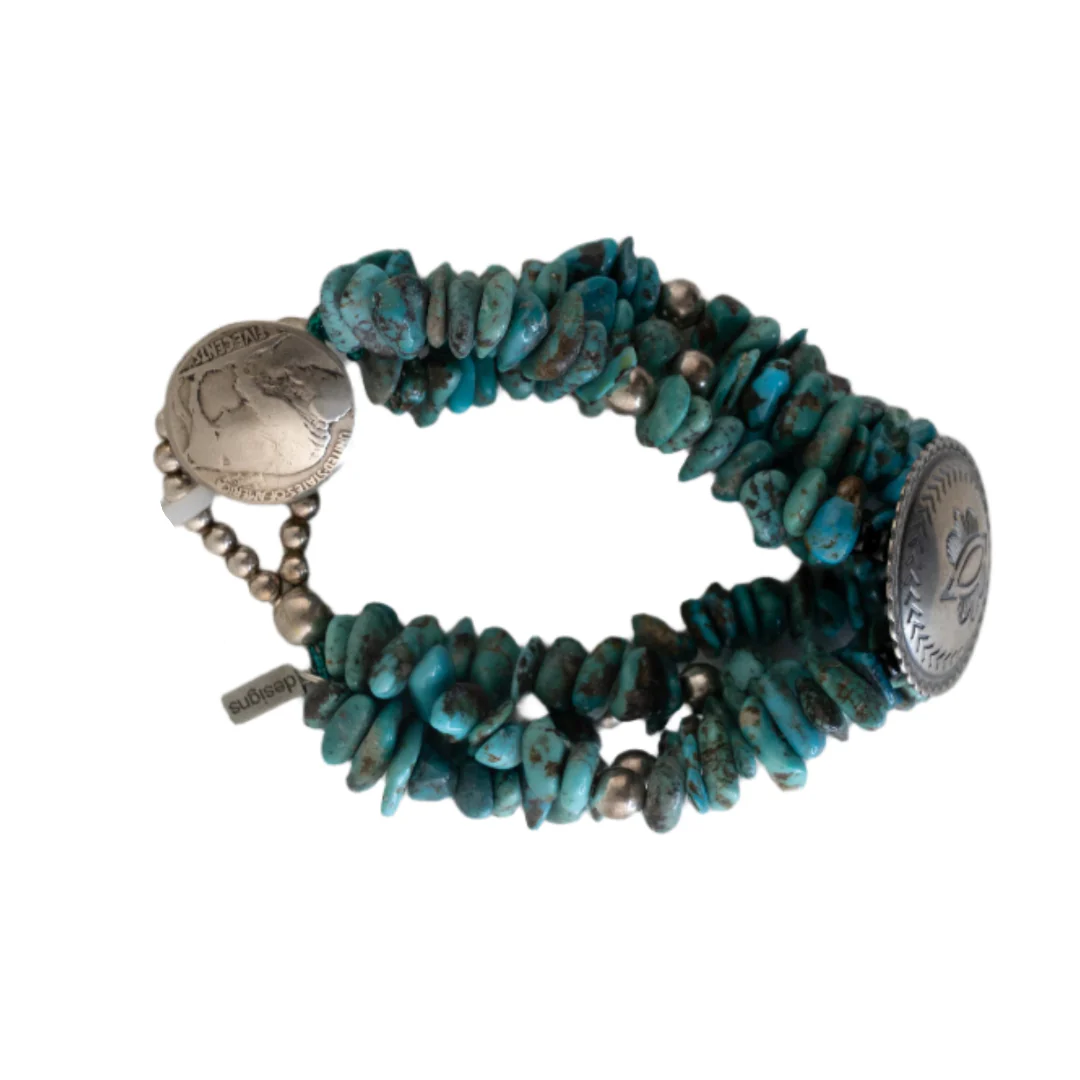 Paige Wallace 4 Strand Concho Bracelet