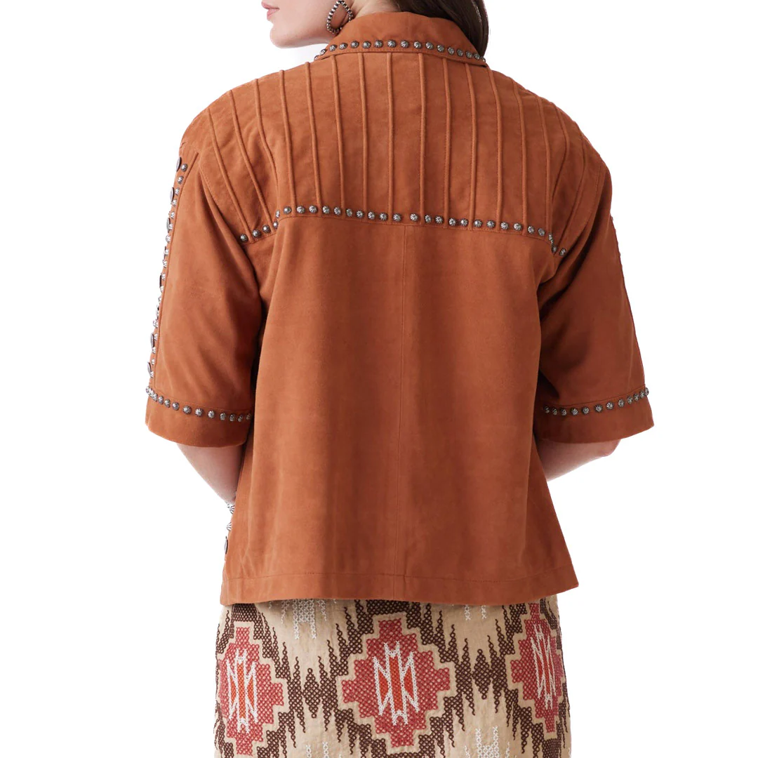 Double D Ranch Women's Ancestor's Silver Suede Jacket