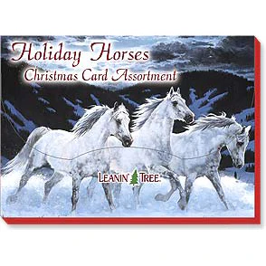Leanin Tree Holiday Horses Boxed Christmas Card Assortment