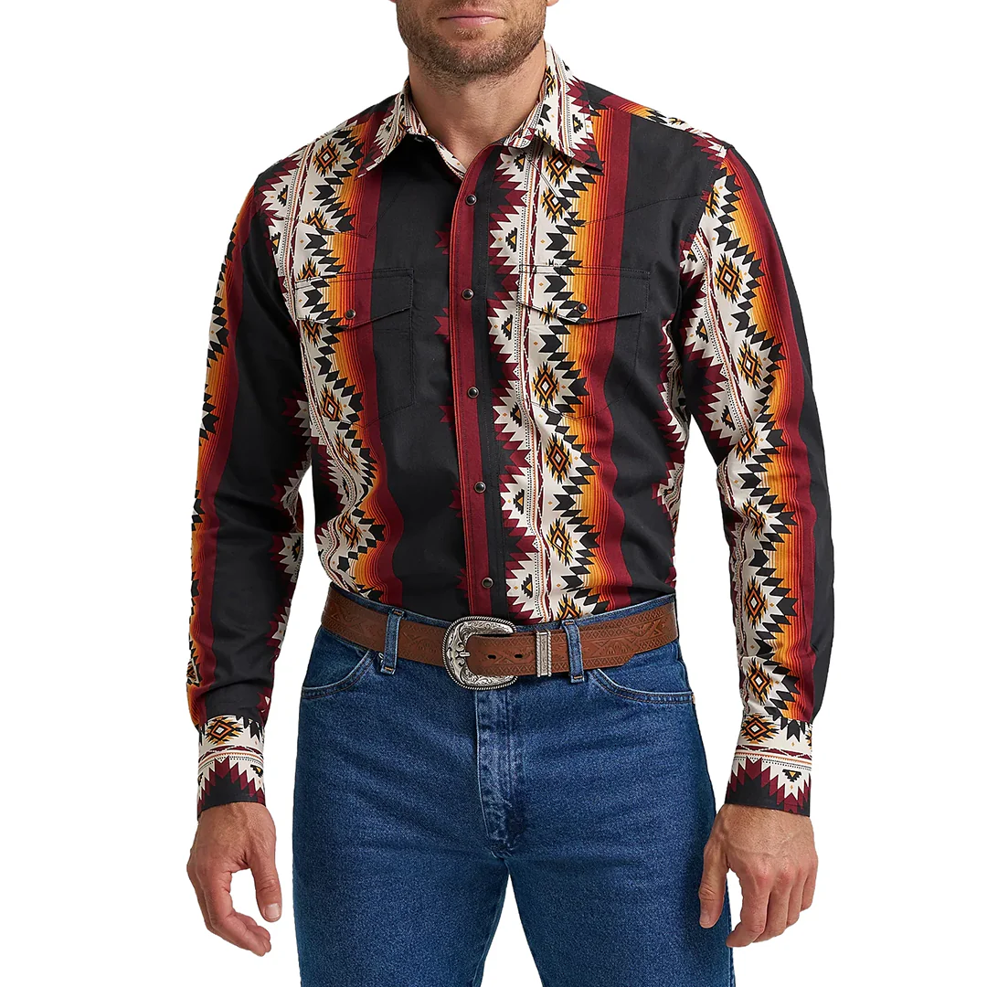 Wrangler Men's Checotah Long Sleeve Snap Shirt