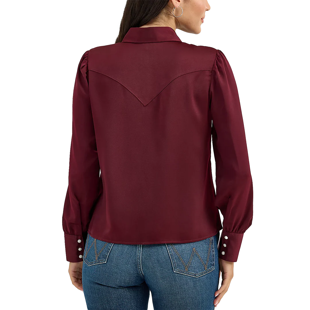 Wrangler Women's Satin Rodeo Long Sleeve Shirt