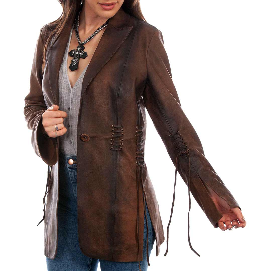 Scully Women's Lacing Accent Leather Jacket
