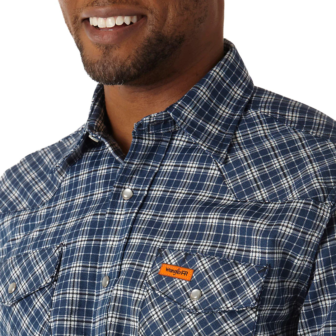 Wrangler Men's Flame Resistant Plaid Work Shirt