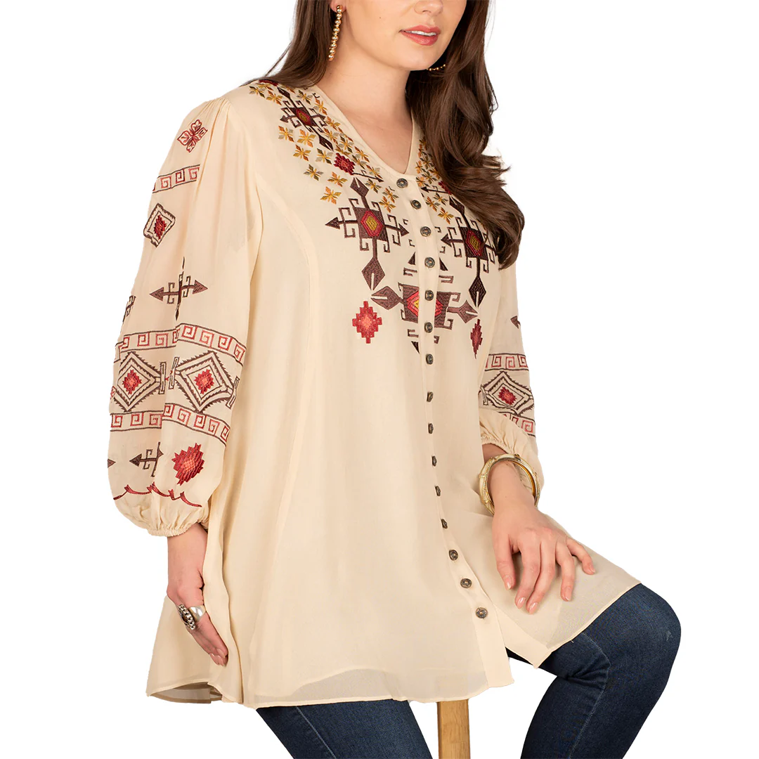 Vintage Collection Women's Embroidered Tunic Top