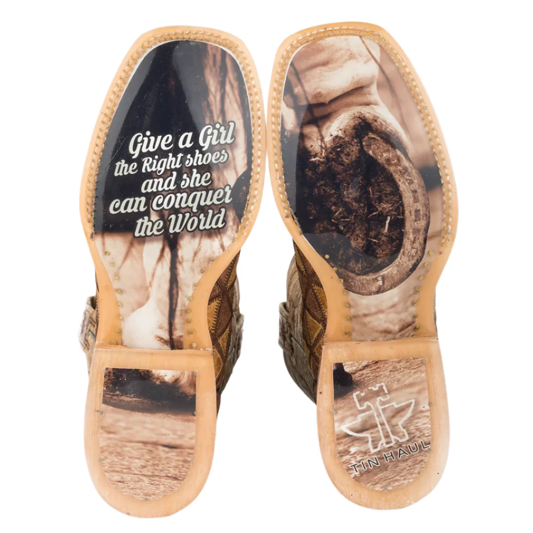 Tin Haul Women's Conquer The World Sole Cowgirl Boots