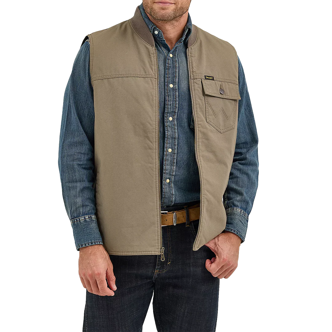 Wrangler Men’s Quilt Lined Rancher Vest