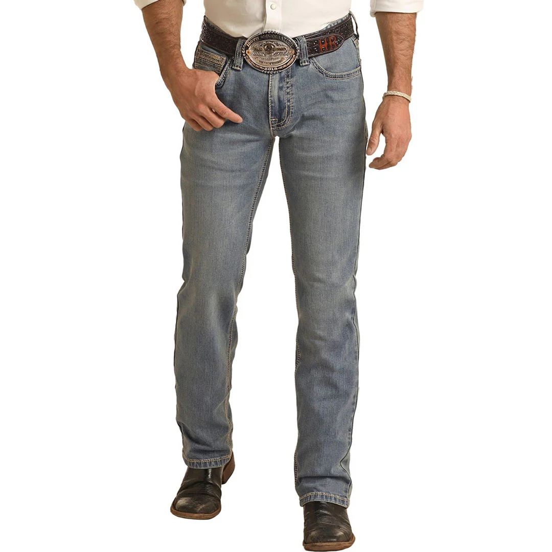 Rock & Roll Denim Men's Vintage Revolver Straight Bootcut Jeans