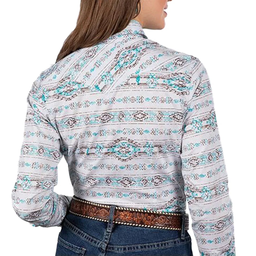 Panhandle Women's Southwest Aztec Long Sleeve Snap Shirt