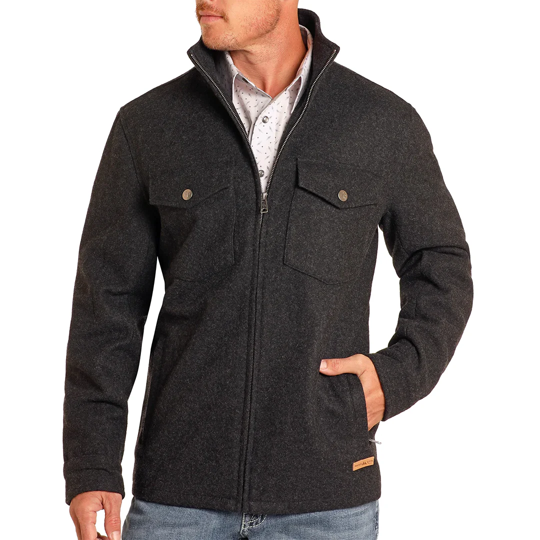 Powder River Outfitters Men's Camel Heather Wool Coat