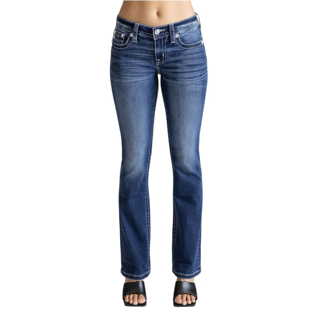 Miss Me Women's Seraphina Aztec Bootcut Jeans