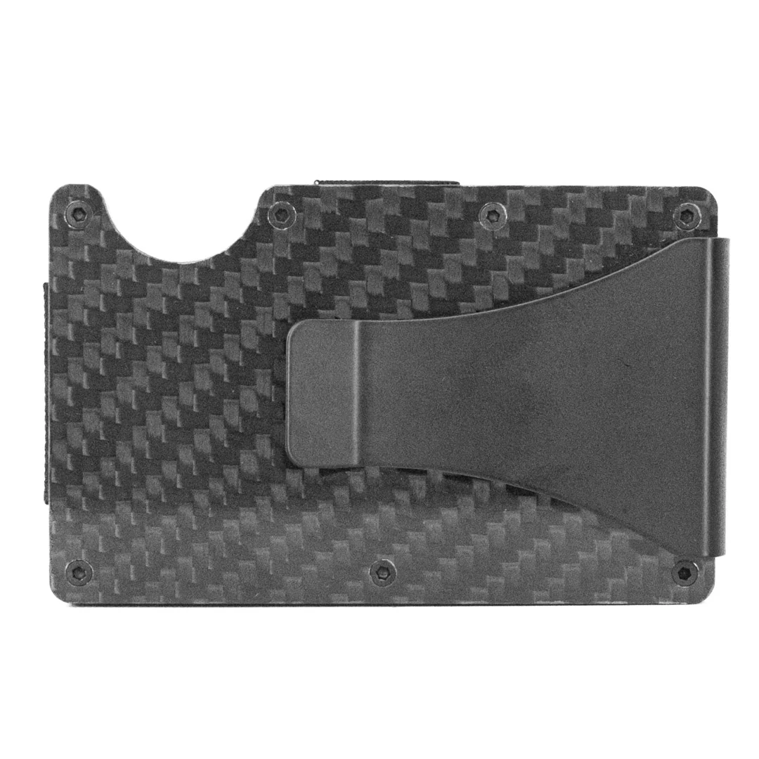 3D Belt Company Men's Longhorn Silver Carbon Fiber Wallet