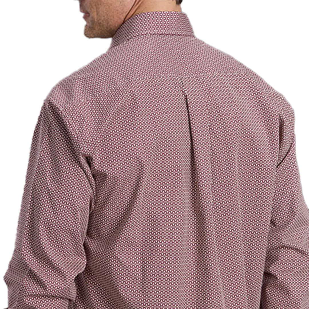 Stetson Men's Geometric Print Long Sleeve Button Shirt