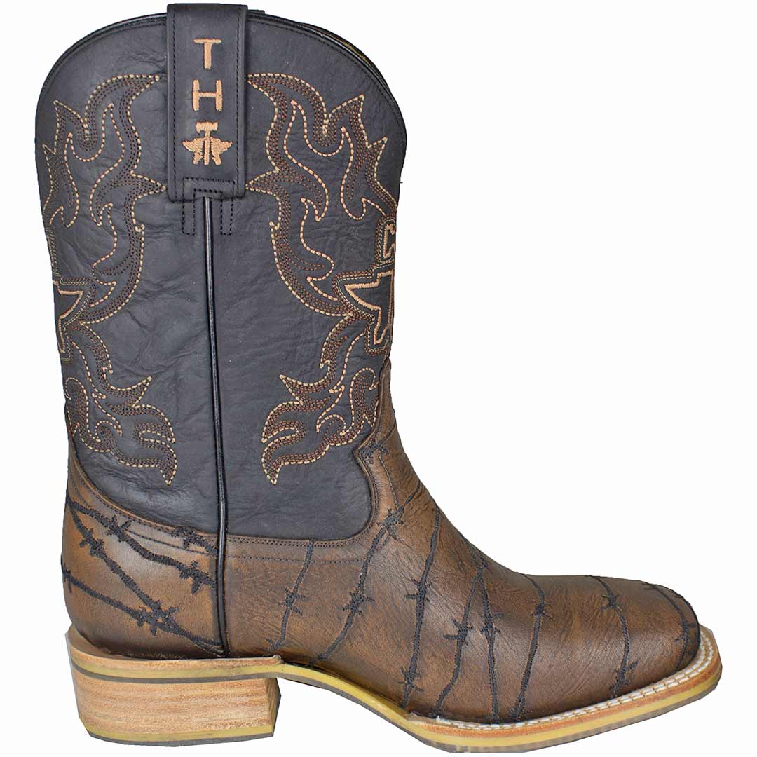 Tin Haul Men's Longhorn Lights Out Cowboy Boots