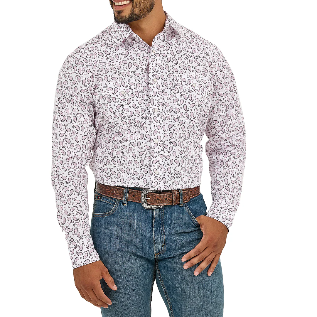 Wrangler Men's 20X Competition Advanced Comfort Paisley Long Sleeve Snap Shirt