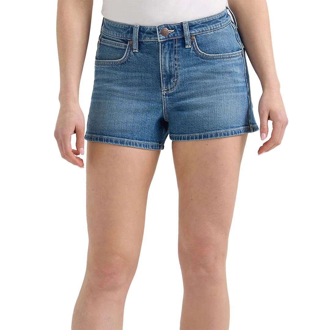 Wrangler Women's Retro Mae Mid Rise Embellished Patch Short