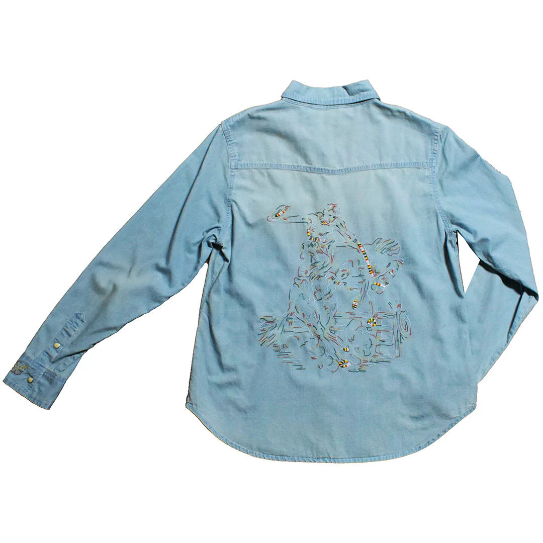 Tasha Polizzi Women's Denim Lyle Long Sleeve Snap Shirt