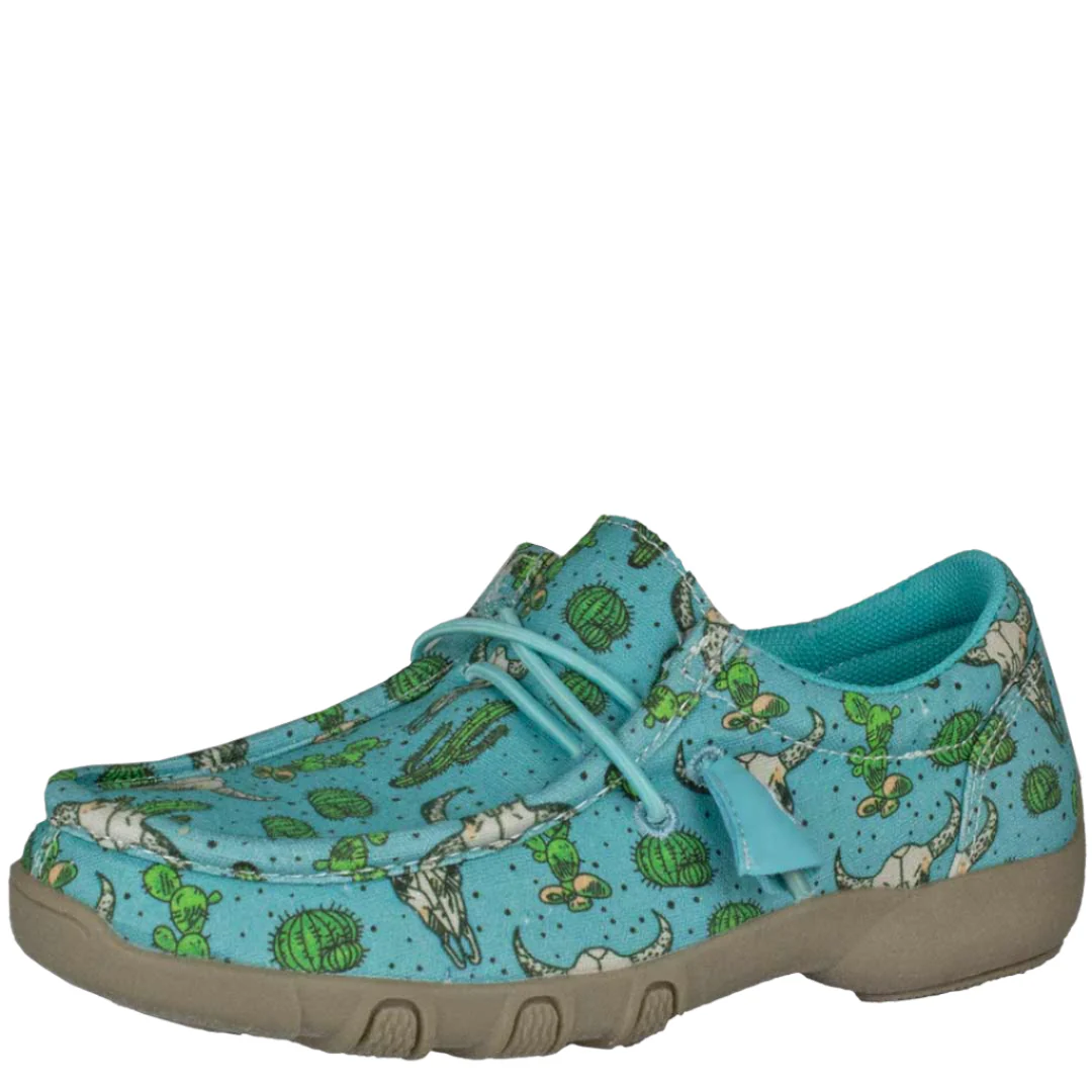 Roper Girls' Cactus Print Slip-On Shoes