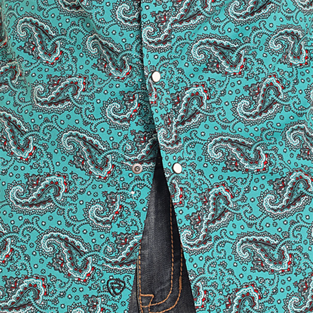 Rock & Roll Denim Dale Paisley Long Sleeve Snap Shirt