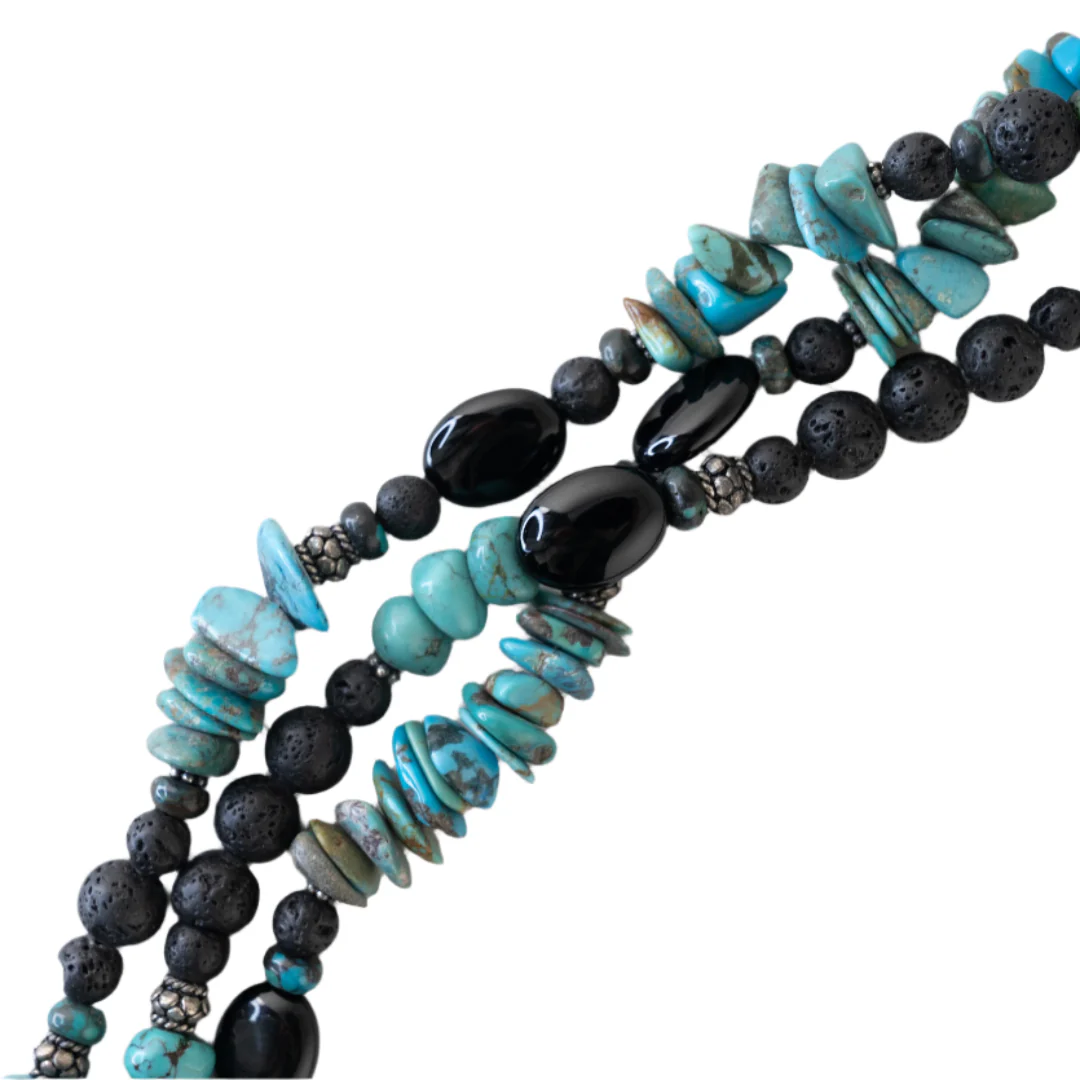 Paige Wallace 3 Strand Bead Necklace