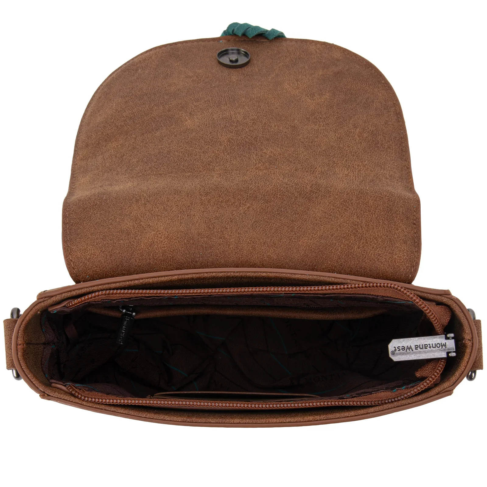 Montana West Buckle Fringe Collection Saddle Bag/Crossbody