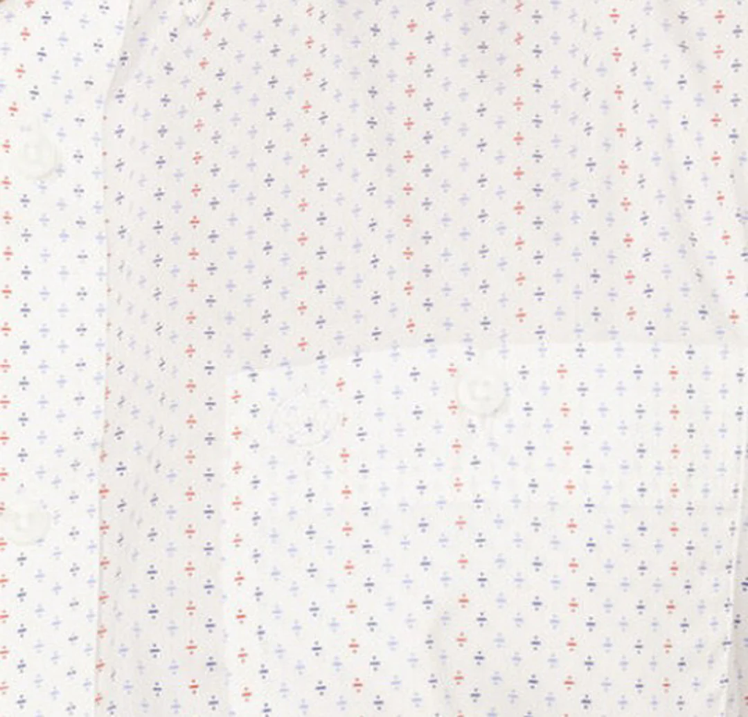 Wrangler Men's George Strait Short Sleeve Geometric Print Button-Down Shirt