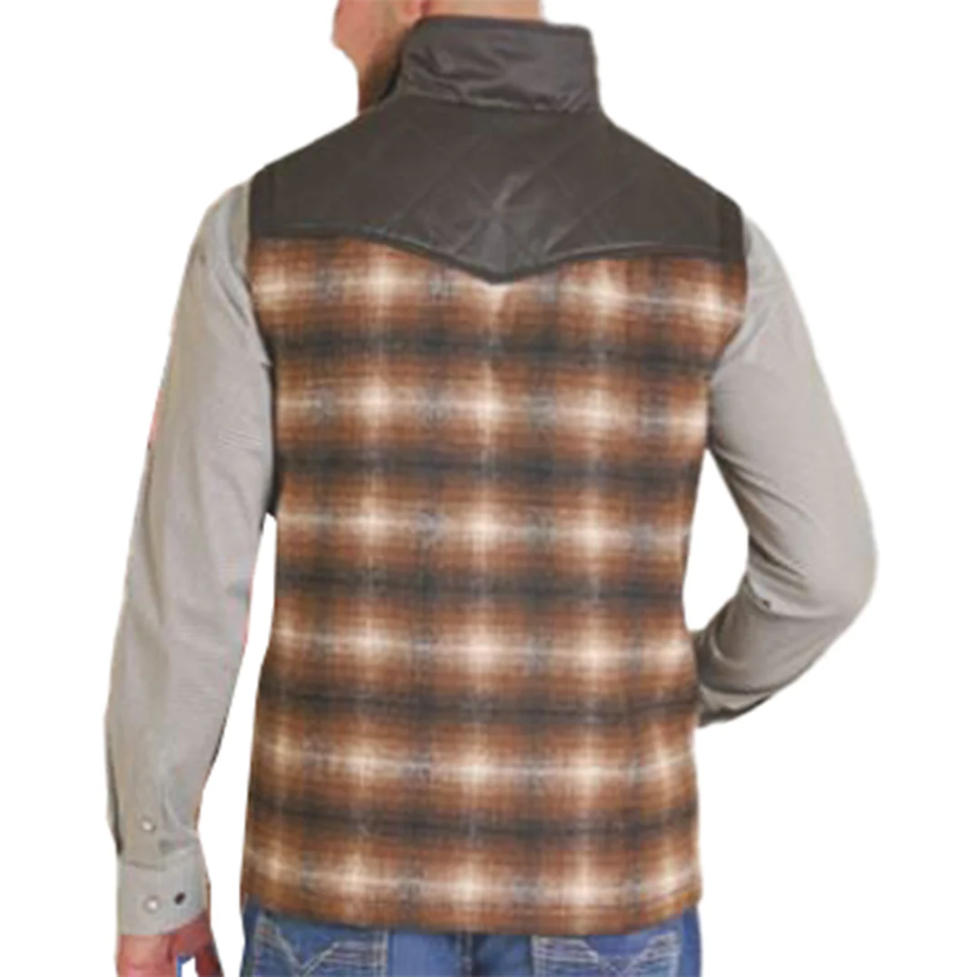 Powder River Outfitters Men's Plaid Yarndye Arizona vest