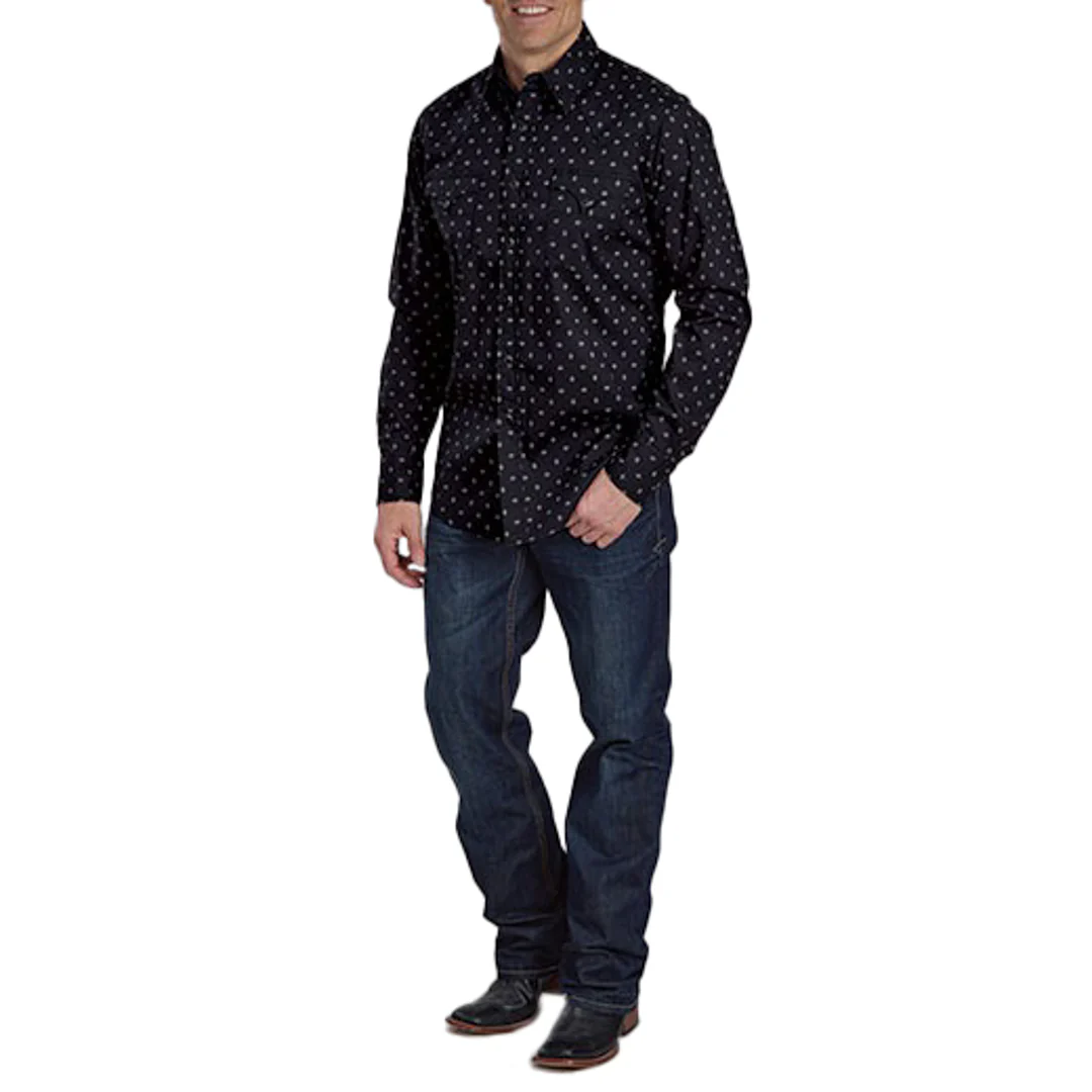 Roper Men's Broken Diamond Print Snap Shirt