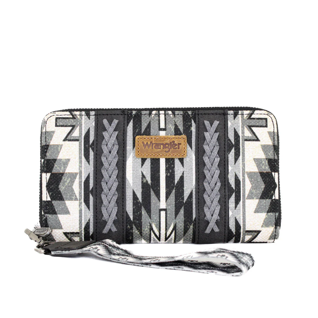Wrangler Women's Aztec Print Whipstitch Wallet