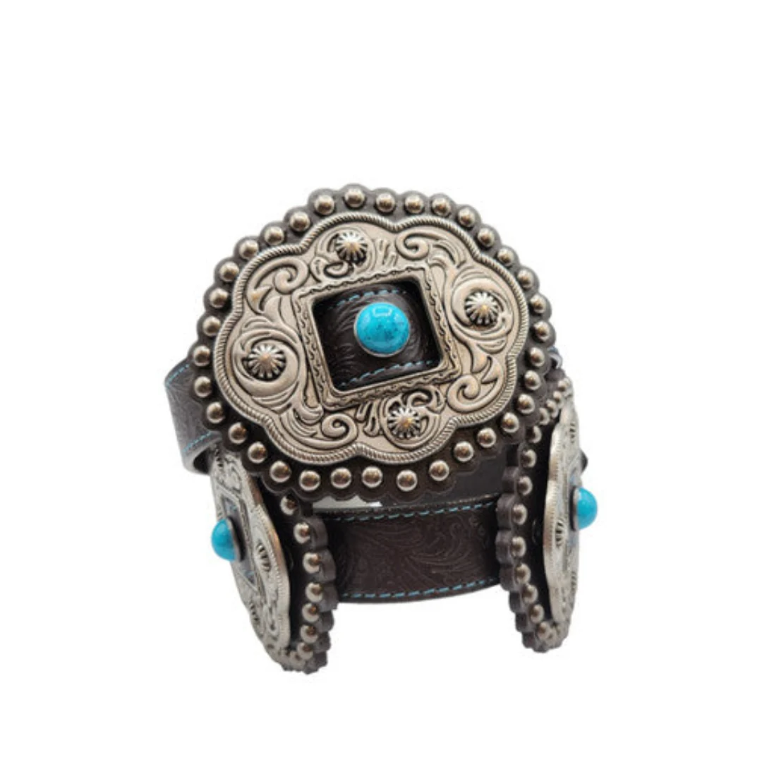 Roper Women's Conchos With Turquoise Stone Belt