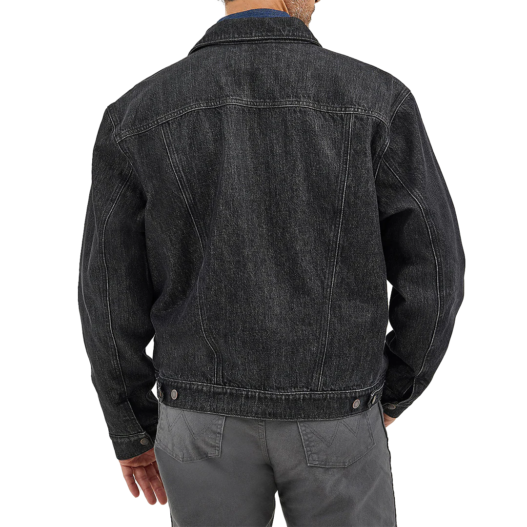 Wrangler Men's Flannel Lined Western Denim Jacket