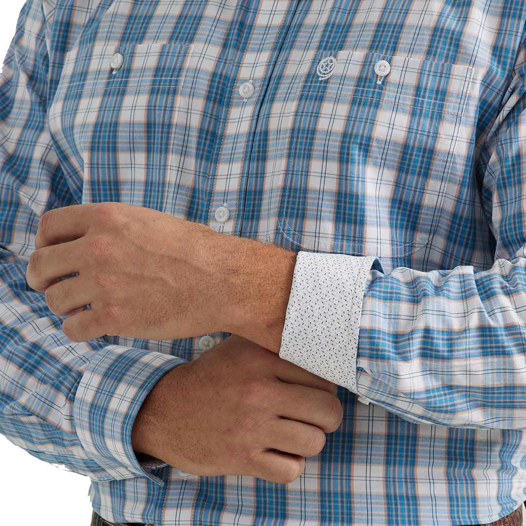 Wrangler Men's George Strait Plaid Button-Down Shirt